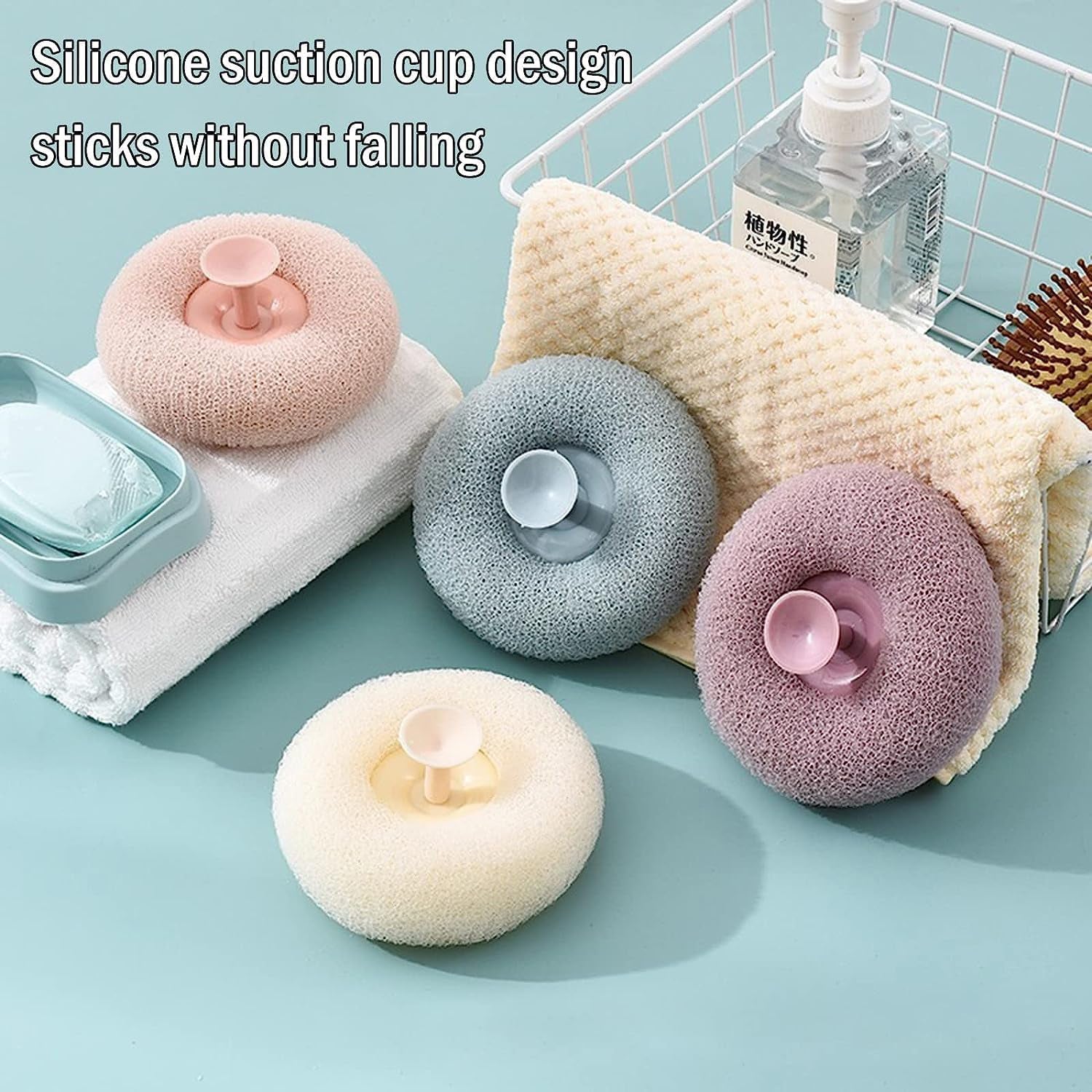 Super Soft Bath Sponge Flower Suction Cup Bath Sponges for Shower Women Men Foam Loofah Sponge Exfoliating Bath Sponge Body Washer Reusable loofah Massage Bath (1 pc) Super Soft Bath Sponge Flower Suction Cup Bath Sponges for Shower Women Men Foam Loofah Sponge Exfoliating Bath Sponge Body Washer Reusable loofah Massage Bath (1 pc)